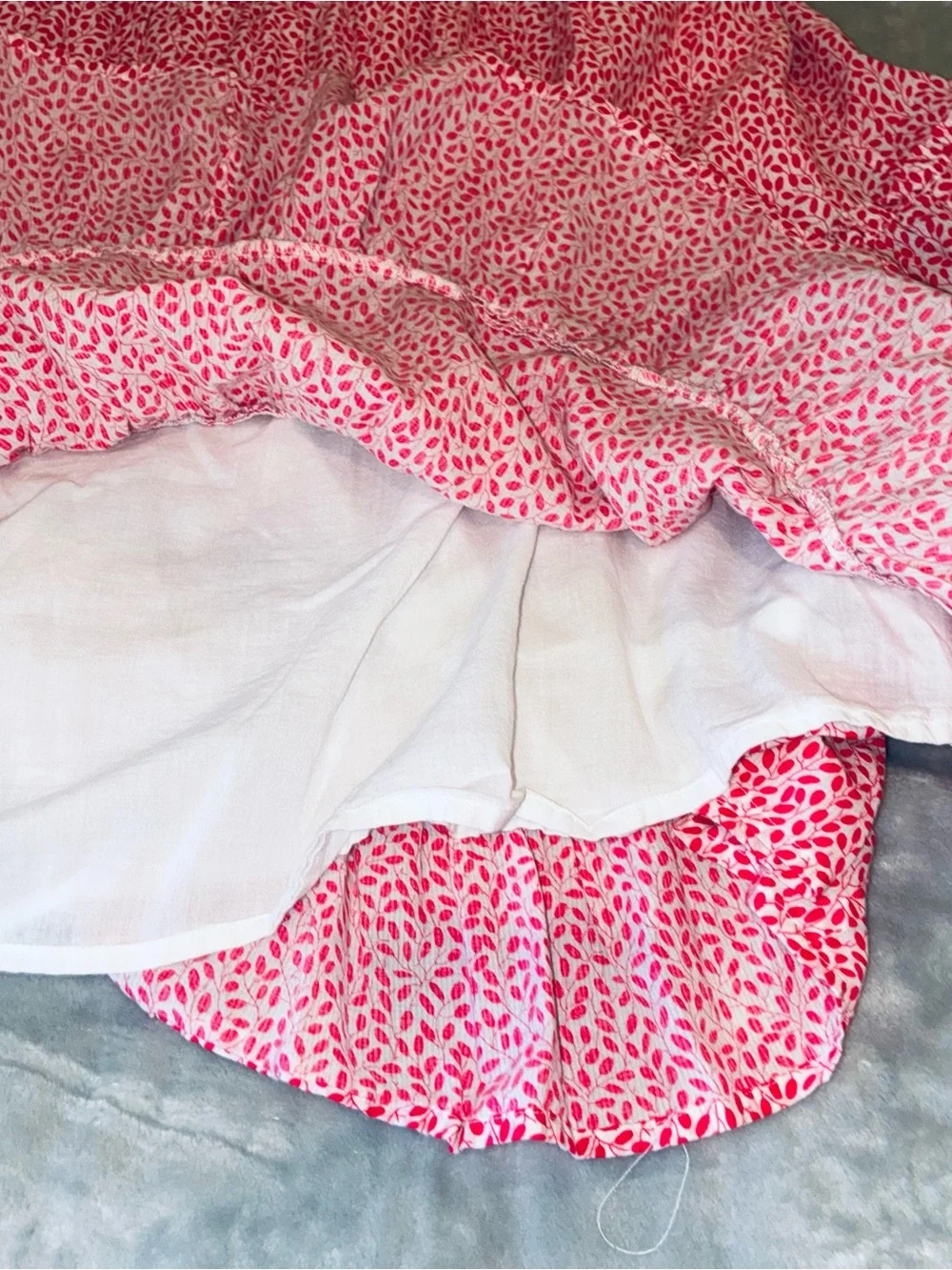 MINI BODEN  Pink White  Printed Tiered Sundress Pink Flowy Girls Size 8-9Y